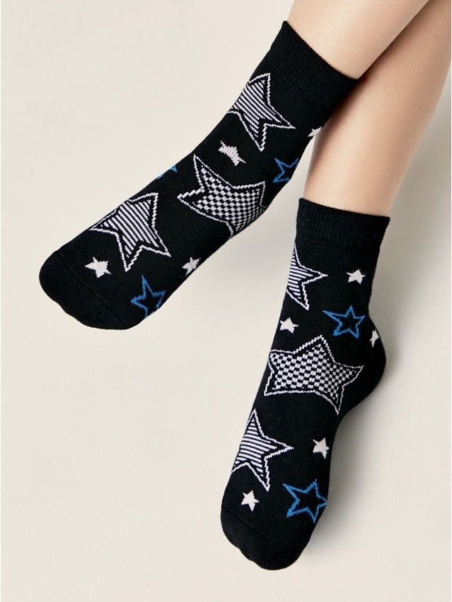 Skarpetki dziecięce CONTE-KIDS SOF-TIKI, r.24-26, 598 czarny-ciemnoniebieski - 1