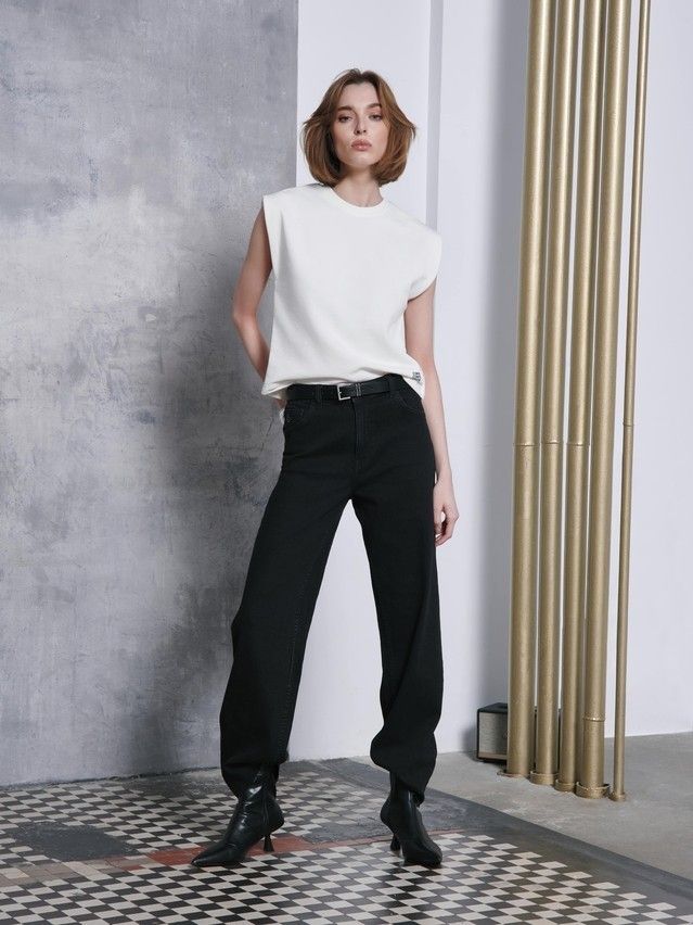 Брюки джинсовые женские CE CON-621, р.164-90, washed black - 5