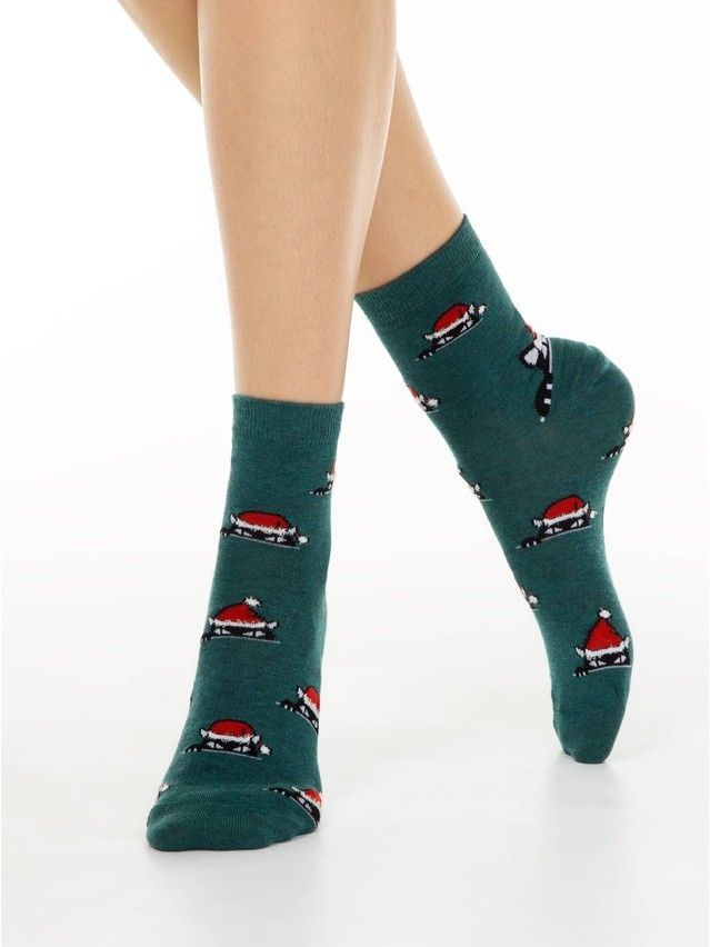 Skarpetki damskie CONTE ELEGANT NEW YEAR, r.36-39, 524 ciemnoturkusowy - 1