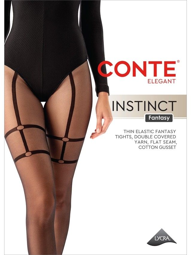 Rajstopy damskie CONTE ELEGANT INSTINCT, r.2, nero - 4