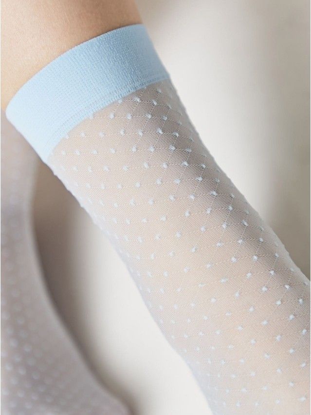 Skarpetki damskie w kropeczki, r.36-39, light blue - 3