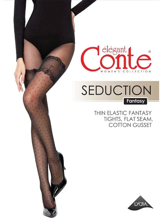 Rajstopy damskie CE FANTASY SEDUCTION, r.2, nero - 10