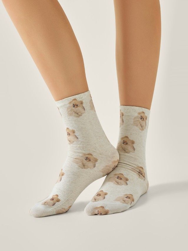 Skarpetki damskie CONTE ELEGANT FANTASY, r.36-38, 739 beżowy - 1