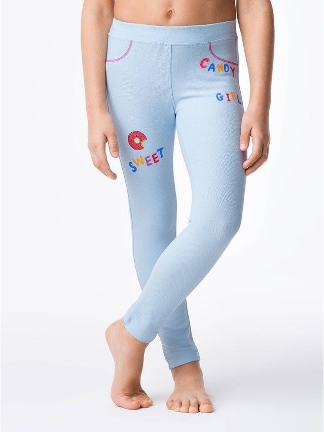 Legginsy dla dziewczynek CONTE ELEGANT SKETCH, r.104,110-56, light blue - 3