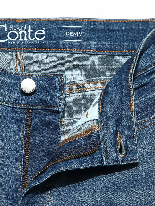 Proste jeansy ze średnim stanem CON-154 Lycra®, r.170-102, mid stone - 6
