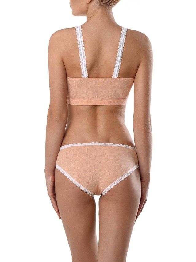 Bustier damskie VINTAGE LBE 778, r.170-84, brzoskwiniowy-biały - 4