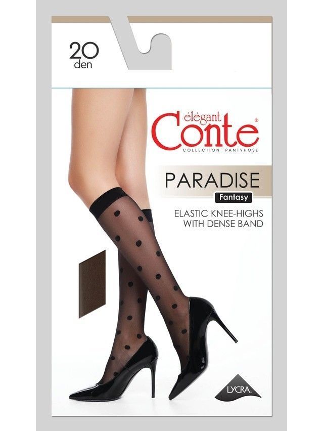 Podkolanówki damskie CONTE ELEGANT PARADISE, r.36-39, nero - 3