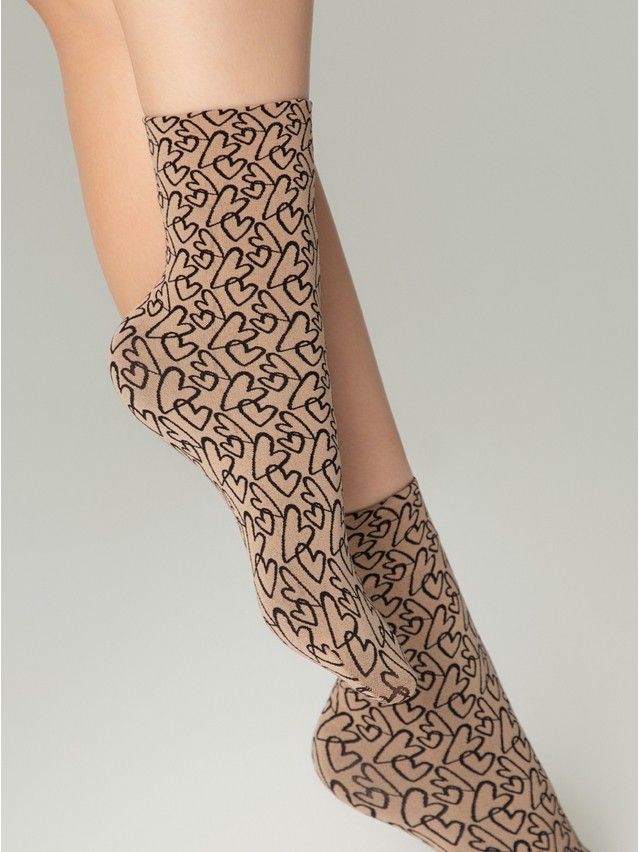 Skarpetki damskie CONTE ELEGANT FANTASY, r.36-39, nero-natural - 1