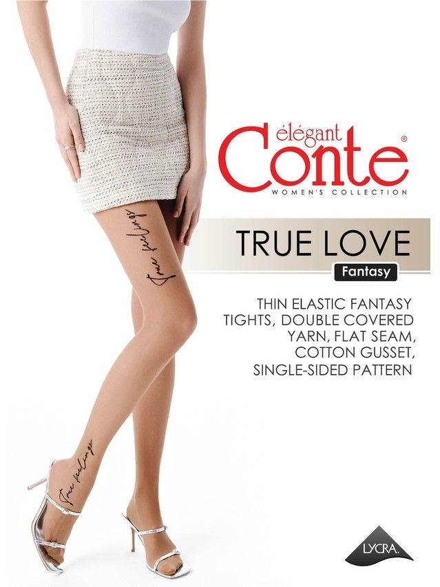 Rajstopy damskie CONTE ELEGANT TRUE LOVE, r.2, bronz - 4