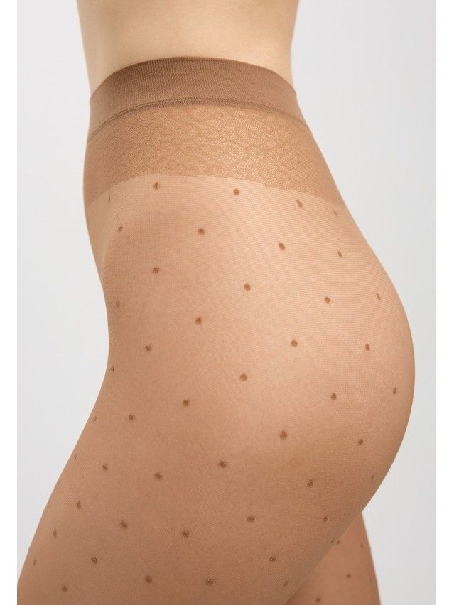 Rajstopy damskie CONTE ELEGANT DOTS, r.2, bronz - 7