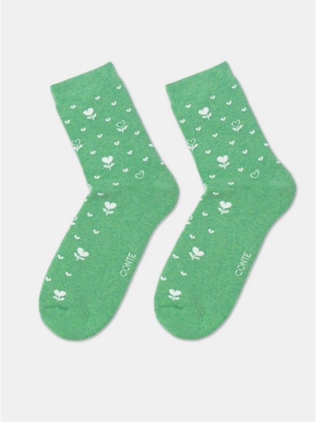 Skarpetki damskie bawełniane CE COMFORT (frotte),r.36-37, 434 jasnozielony - 1