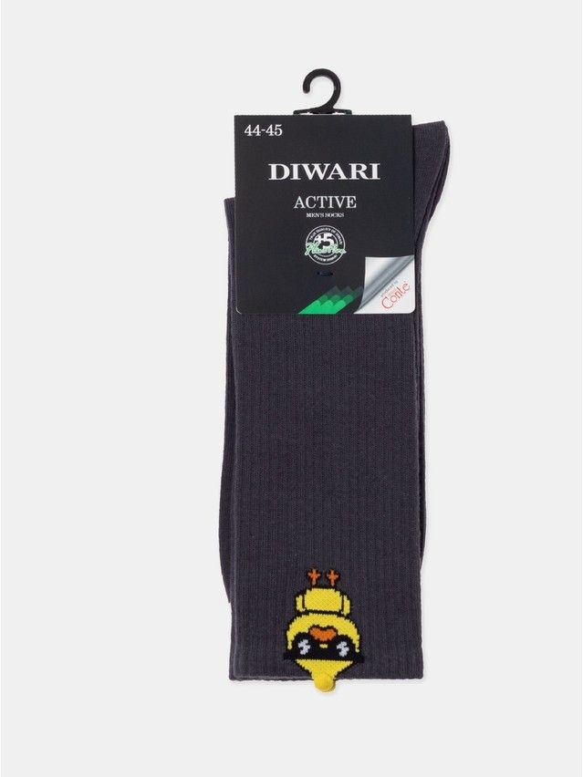 Носки мужские DW ACTIVE (удлиненные) 23С-141СП, р.25, 967 темно-серый - 6