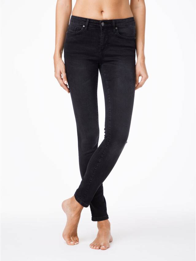 Spodnie jeansowe damskie CONTE ELEGANT 2992/4937 , r.170-102, ciemnoszary - 1