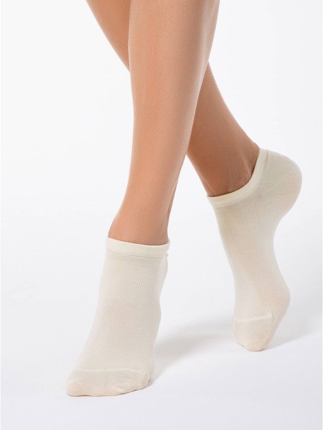Skarpety damskie wiskozowe ACTIVE (ultrakrótkie, tencel) 15С-77СP, r.23, 079 kremowy - 1