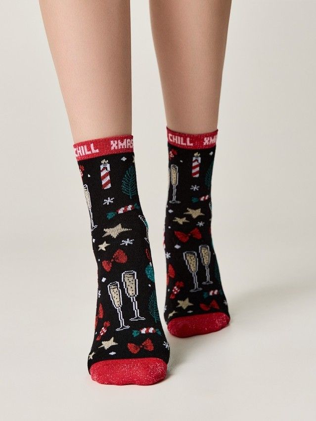 Skarpetki damskie CONTE ELEGANT NEW YEAR, r.36-39, 554 czarny - 1