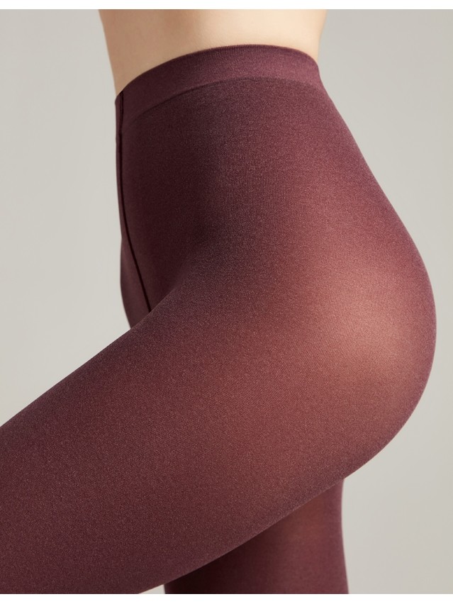 Rajstopy damskie CONTE ELEGANT TRENDY MELANGE, r.2, melanzana - 3