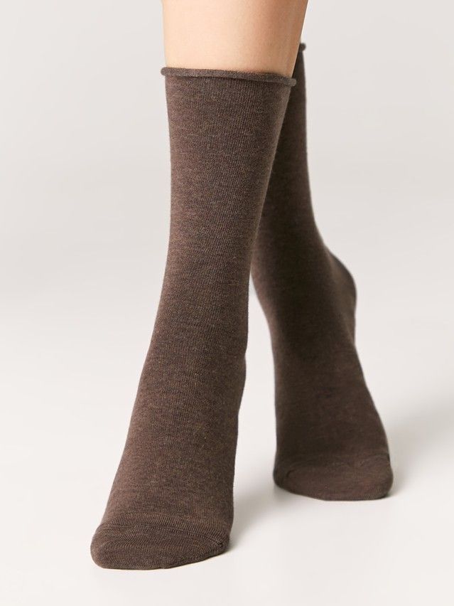 Skarpetki damskie bawełniane COMFORT (bez ściągacza),r. 36-38, 000 brązowy - 2