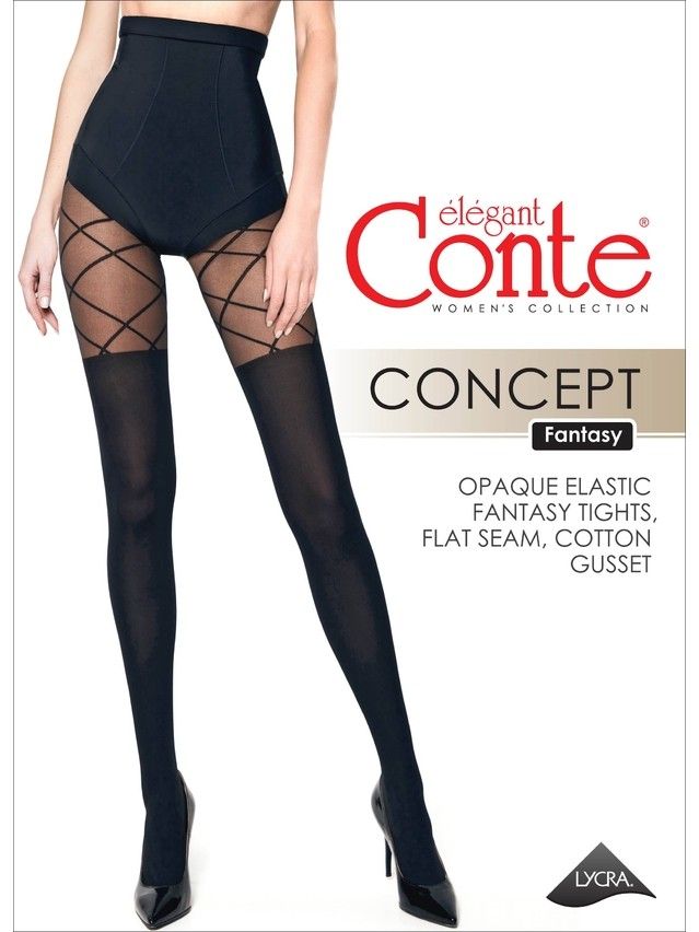 Rajstopy damskie CONTE ELEGANT CONCEPT, r.2, nero - 3