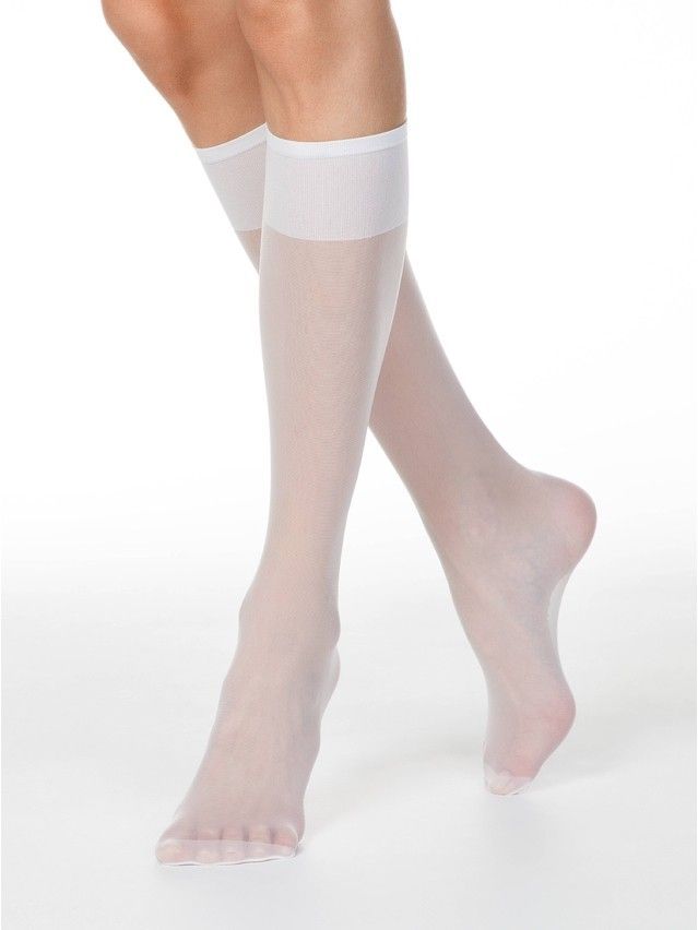 Podkolanówki damskie CONTE ELEGANT TENSION SOFT 20 (1 para),r.23-25, bianco - 1