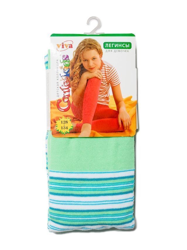 Legginsy dla dziewczynek VIVA, r. 128-134, 007 jasnoseledynowy - 2