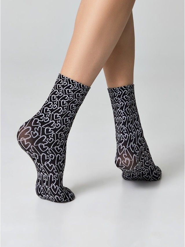 Skarpetki damskie CONTE ELEGANT FANTASY, r.36-39, nero-bianco - 3