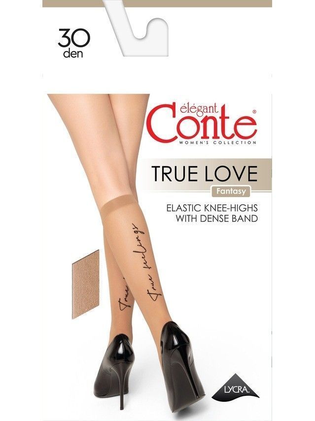 Podkolanówki damskie CONTE ELEGANT TRUE LOVE, r.36-39, nero - 2