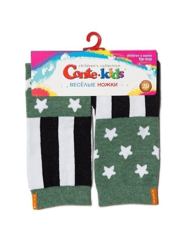 Skarpetki dziecięce CONTE-KIDS CHEERFUL LEGS, r.30-32, 280 khaki - 2