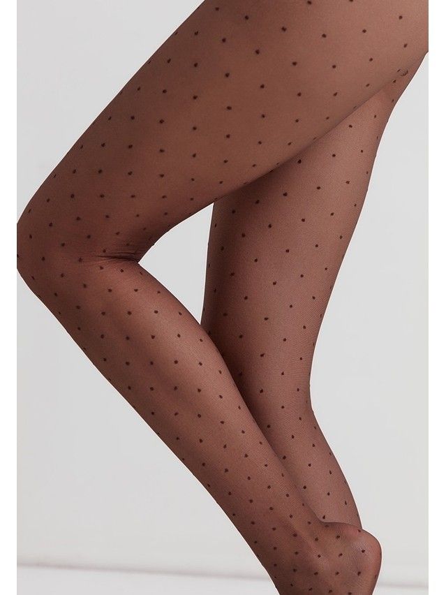 Rajstopy damskie. FANTASY DOTS, r.2, chocolate - 1