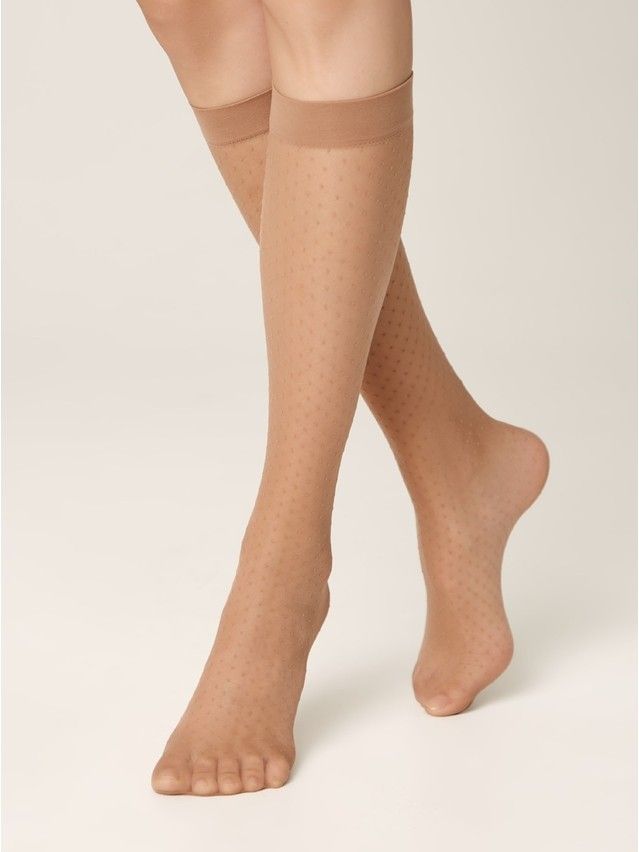 Podkolanówki damskie CONTE ELEGANT PERLA, r.36-39, bronz - 2