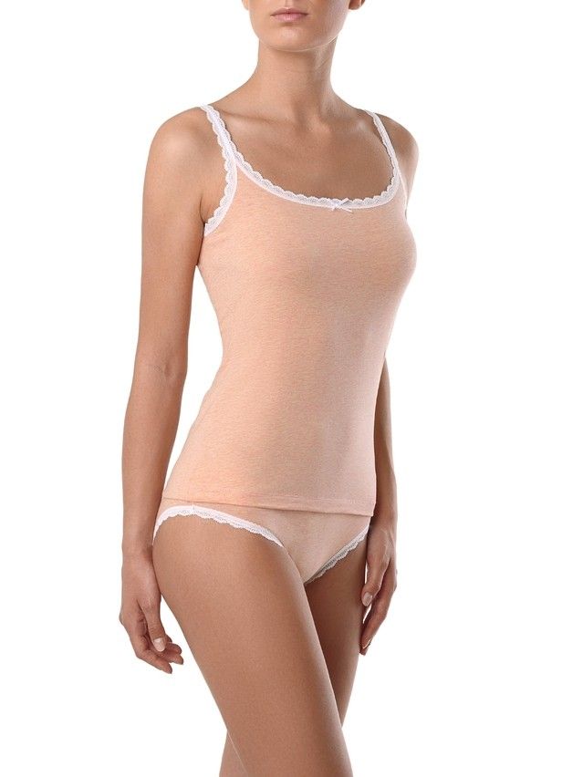 Top damski VINTAGE LT 777, r.170-84, brzoskwiniowy-biały - 1