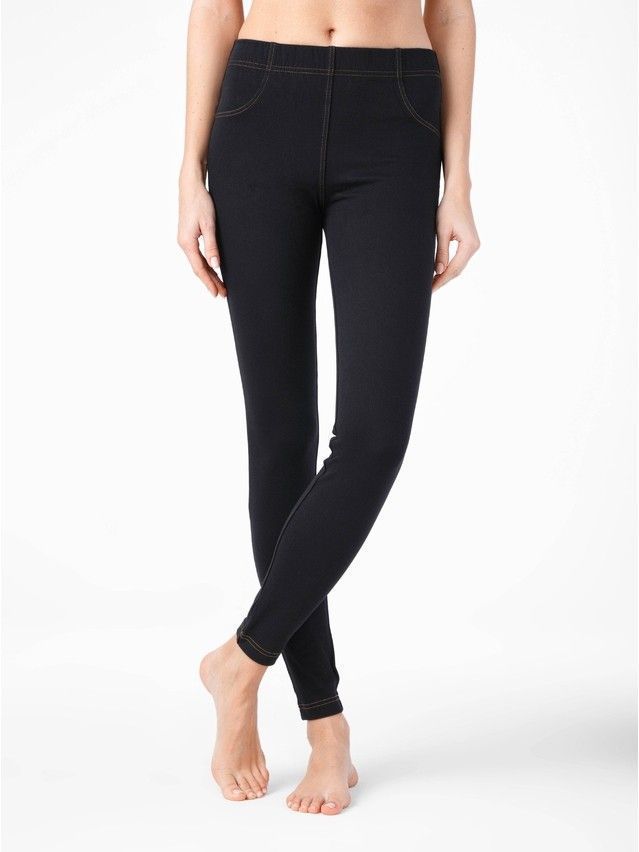 Jegginsy damskie CONTE ELEGANT PATCH FUN, r.164-102, nero - 1