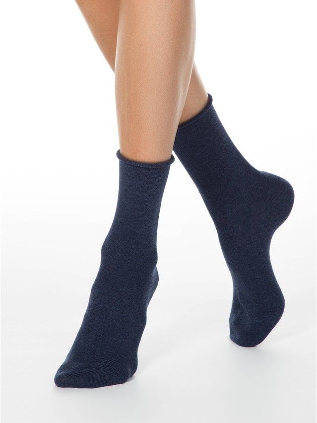 Skarpetki damskie bawełniane COMFORT (bez ściągacza) 19С-101СП, r. 36-37, 000 ciemnoniebieski - 1