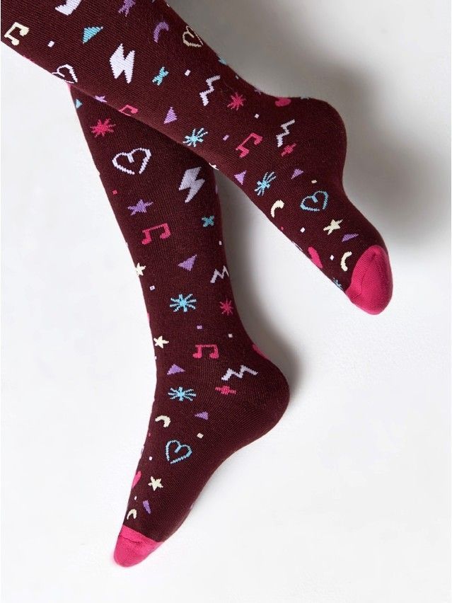 Rajstopy dla dzieci CONTE-KIDS TIP-TOP, r.116-122 (18),518 bordowy - 1