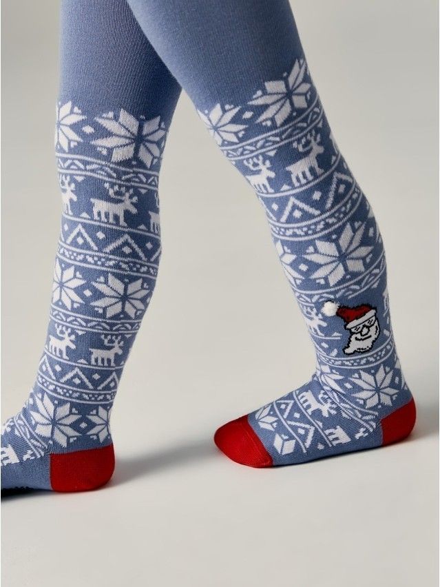 Rajstopy dziecięce CONTE-KIDS NEW YEAR, r.104-110, 666 jasny jeans - 1
