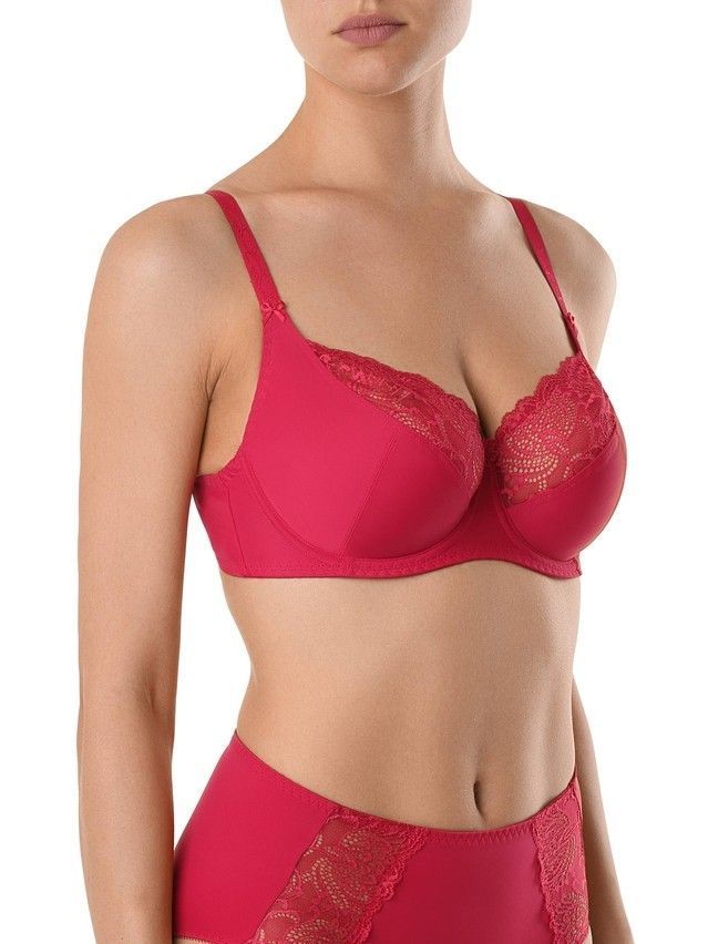 Biustonosz damski CITY STYLE RB0007, r.75D, karmazynowy - 1