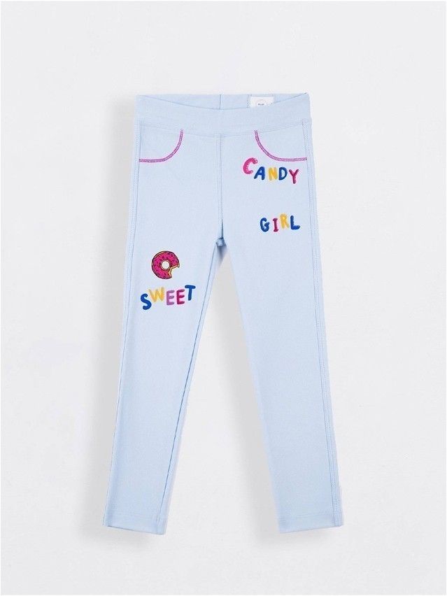 Legginsy dla dziewczynek CONTE ELEGANT SKETCH, r.104,110-56, light blue - 1
