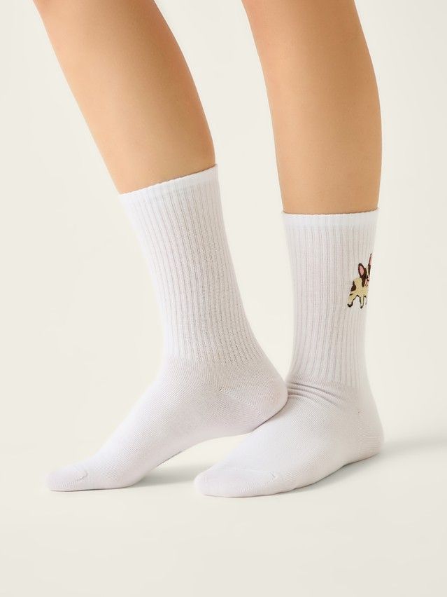 Skarpetki dmaskie z haftem CONTE FANTASY, r.36-39, 1094 biały - 4