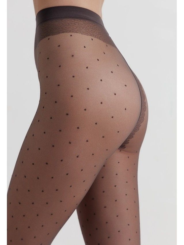 Rajstopy damskie CONTE ELEGANT DOTS, r.2, grafit - 5