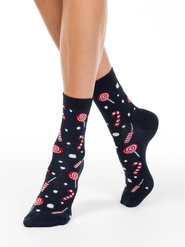 Skarpetki damskie CONTE ELEGANT NEW YEAR, r.36-39, 521 granatowy - 1