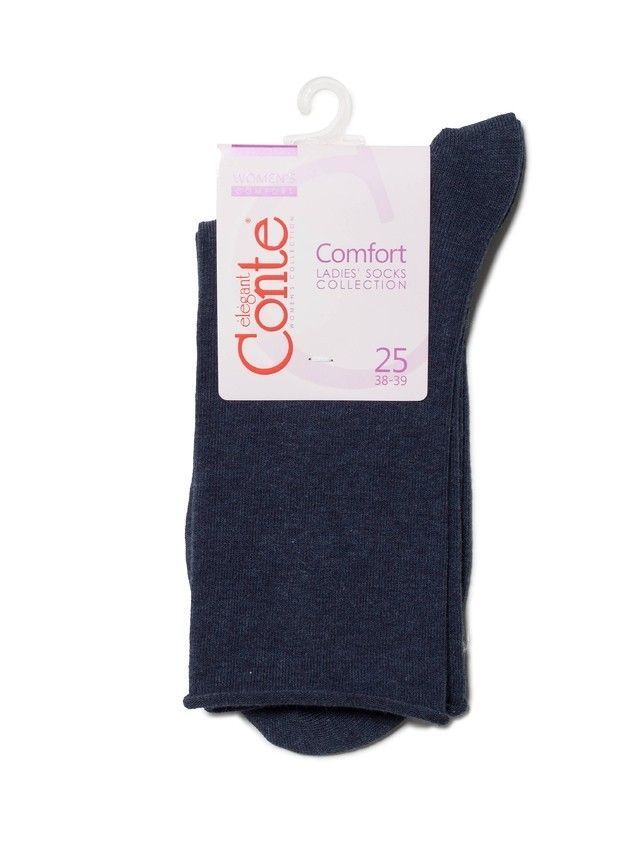 Skarpetki damskie bawełniane COMFORT (bez ściągacza) 19С-101СП, r. 36-37, 000 ciemnoniebieski - 3