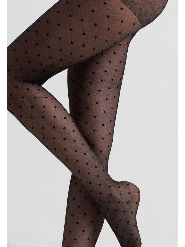 Rajstopy damskie CONTE ELEGANT POIS, r.2, nero - 4