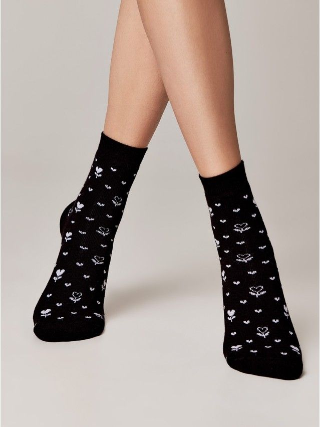 Skarpetki damskie bawełniane CE COMFORT (frotte),r.36-37, 434 czarny - 1