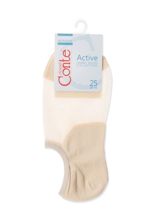 Skarpety damskie CONTE ELEGANT ACTIVE (ultrakrótkie) 18С-4СP, r. 36-37, 000 beżowy - 3