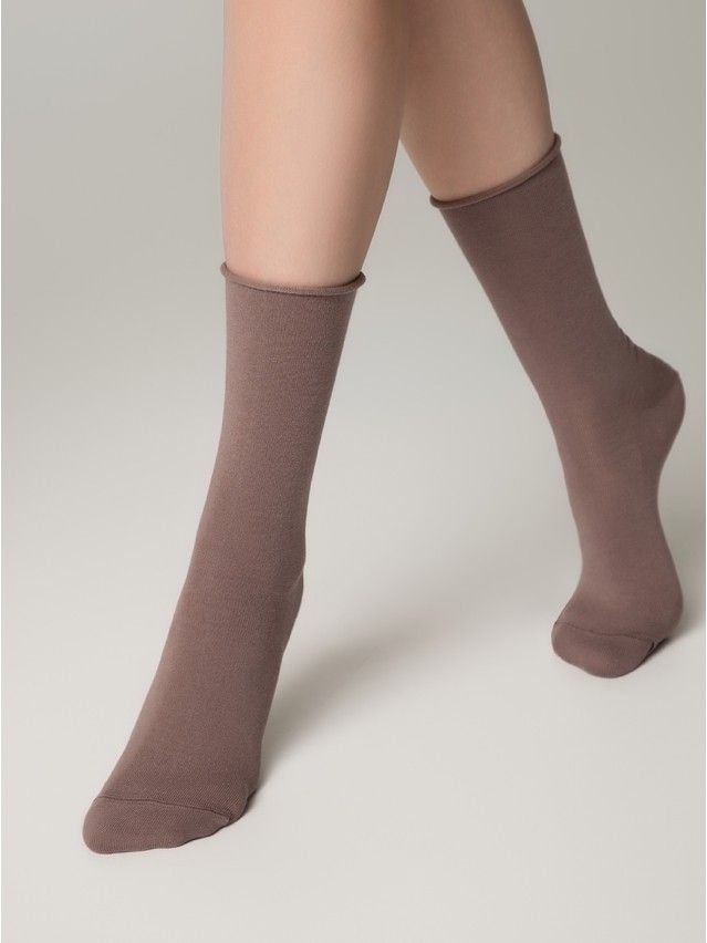 Skarpetki damskie bawełniane COMFORT (bez ściągacza),r. 36-38, 000 kakao - 1