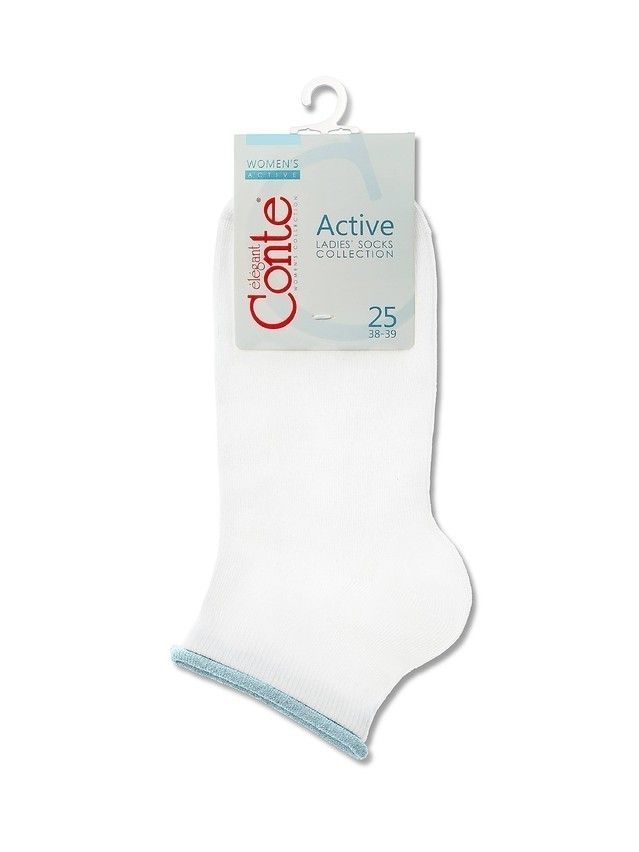 Skarpety damskie CONTE ELEGANT ACTIVE, r. 36-37, 035 biały-jasnoniebieski - 3