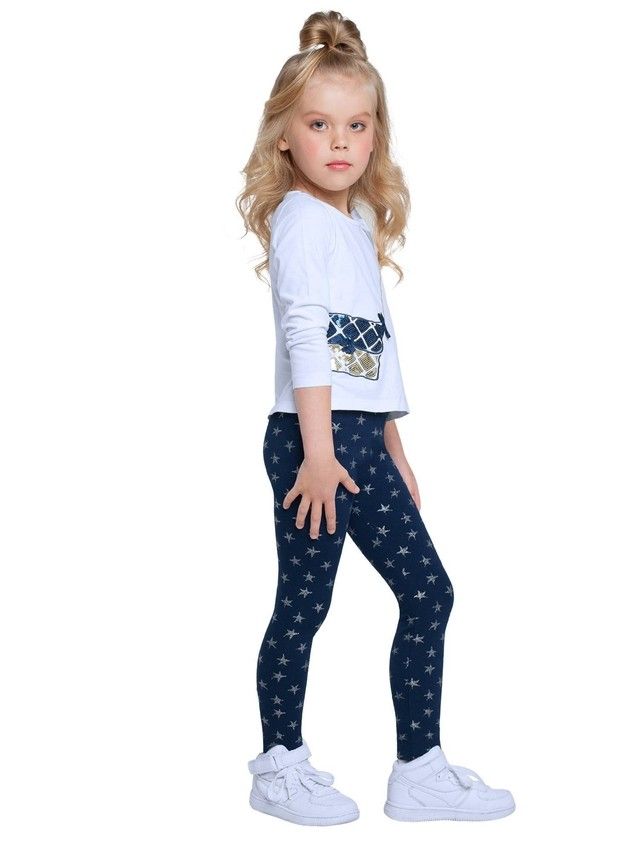 Legginsy dla dziewczynek LOFTY, r.128,134-68, navy - 2