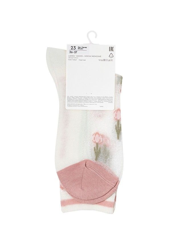 Skarpetki damskie FLOWERS 24С-188СP, r.36-37, 725 mleczny - 3