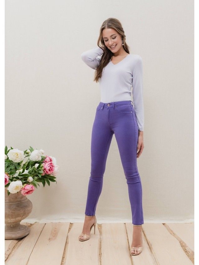 Spodnie denim CONTE ELEGANT CON-38V, r.170-102, royal violet - 1