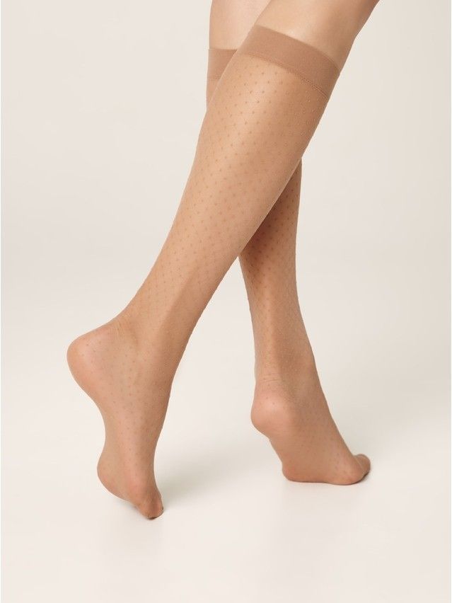 Podkolanówki damskie CONTE ELEGANT PERLA, r.36-39, bronz - 1
