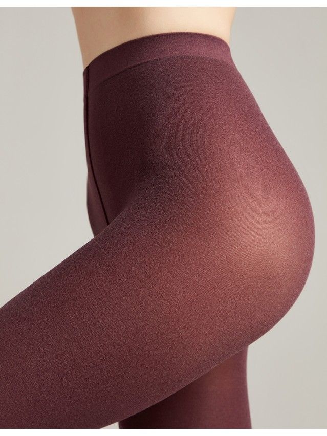Rajstopy damskie CONTE ELEGANT TRENDY MELANGE, r.2, melanzana - 3